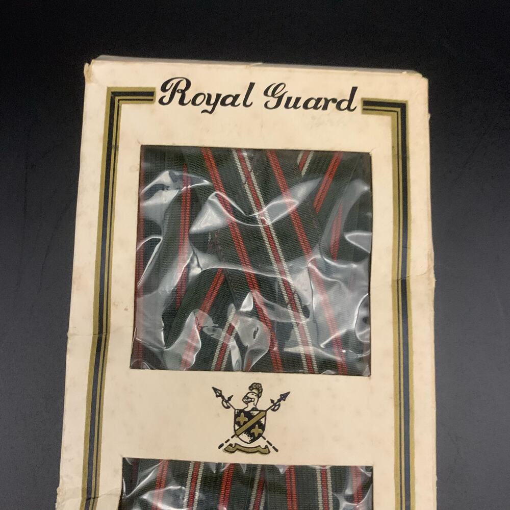Vintage Royal Guard Better Braces extra Length Striped Suspenders Brass Hardware